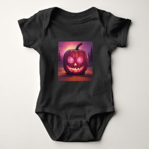 Pink Jack-o'-lantern Baby Bodysuit