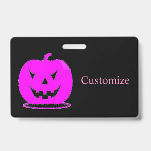 Pink Jack o'lantern Halloween Thunder_Cove Badge