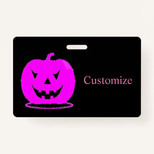 Pink Jack o'lantern Halloween Thunder_Cove Badge