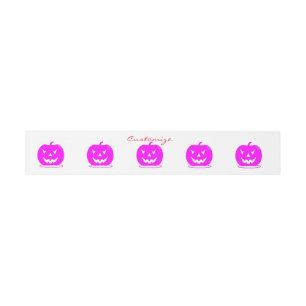 Pink Jack o'lantern Halloween Thunder_Cove Invitation Belly Band