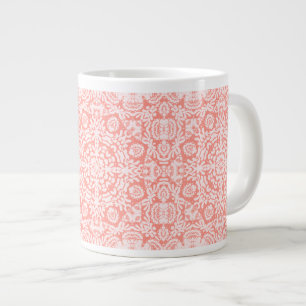 Pink Jacquard Design Jumbo Mug