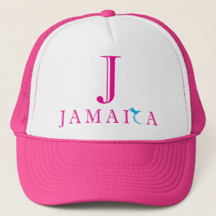 Pink Jamaica Trucker Hat