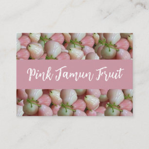 Pink Jamun Fruit Pattern Business Card