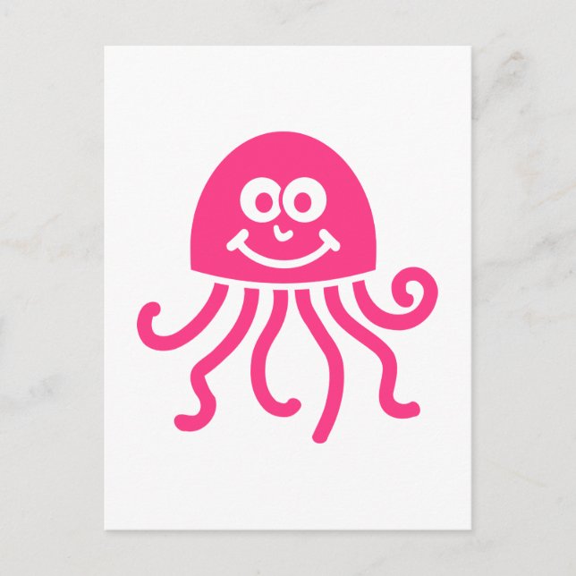 Pink jellyfish postcard (Front)