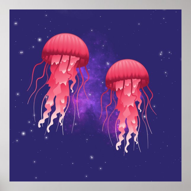 Pink Jellyfish Poster (Front)
