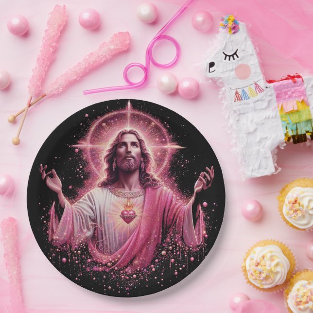 Pink Jesus paper plates! Plate (Party)