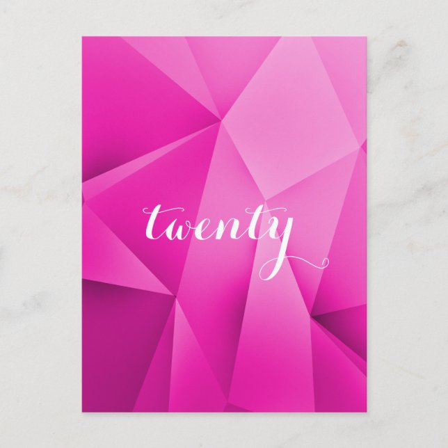 Pink Jewel Tones Table Number Postcard (Front)