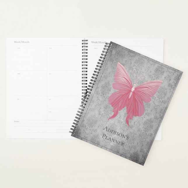 Pink Jewelled Butterfly Planner (Display)