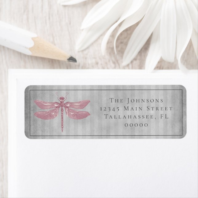 Pink Jewelled Dragonfly Wedding (Insitu)