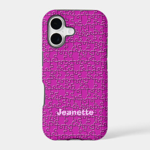 Pink Jigsaw Puzzle Design, Name, 