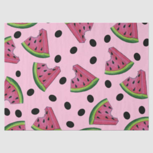 Pink Juicy Watermelon Wedge Seeds Fruit Tissue Paper