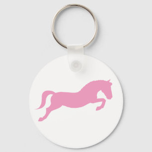 Pink Jumping Pony Keychain