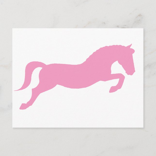 Pink Jumping Pony Postcard (Front)