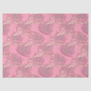 Pink Jungle Tiger Pattern Tissue Paper