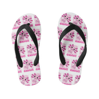 Pink Just A Girl Who Loves Axolotl Kid's Flip Flops