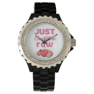 Pink Just One More Row Knitting Watch