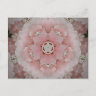 Pink Kaleidoscope Floral Postcard
