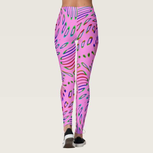 Pink Kaleidoscope Leggings (Back)