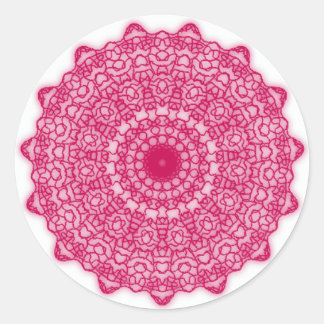 Pink Kaleidoscope Psychedelic Stickers