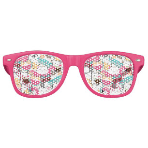 Pink Kawaii Cats Pool Party Favors Birthday  Retro Sunglasses