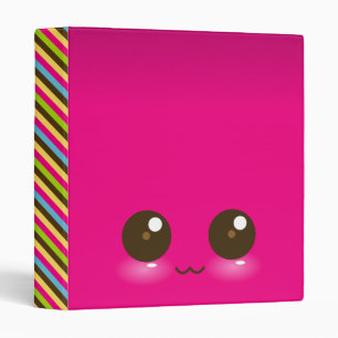 Pink Kawaii Face Binder