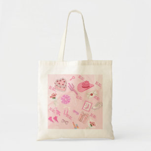Pink Kawaii girly Tote Bag. Bag
