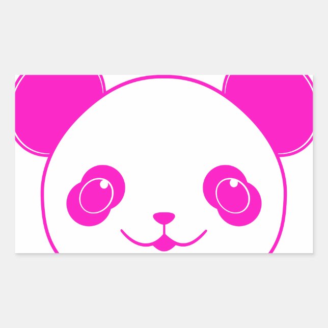Pink Kawaii Panda Bear Sticker (Front)