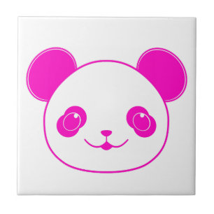 Pink Kawaii Panda Bear Tile