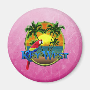 Pink Key West Sunset Magnet