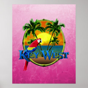 Pink Key West Sunset Poster