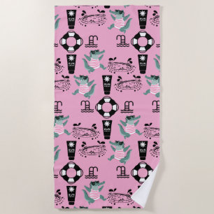 Pink Kids Swimming And Beach Accessory Towel