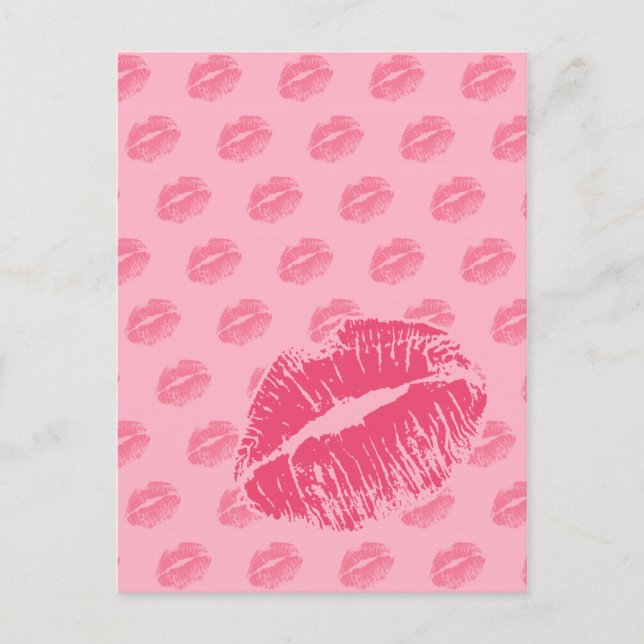 Pink Kiss Postcard (Front)