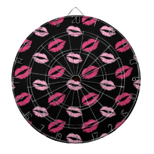 Pink Kisses Dartboard