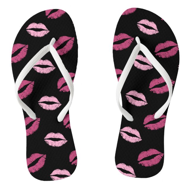 Pink Kisses Flip Flops (Footbed)