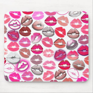 Pink Kisses Mouse Pad