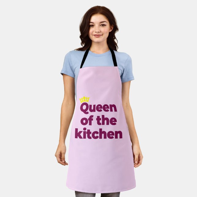 pink kitchen apron for women - cute aprons (Worn)