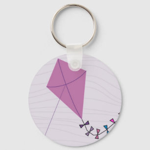 Pink Kite Keychain