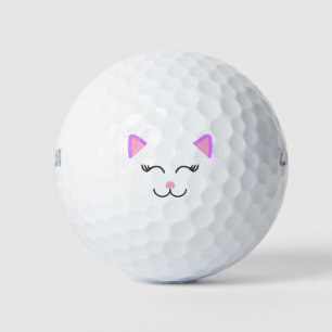 Pink kitty cat golf balls