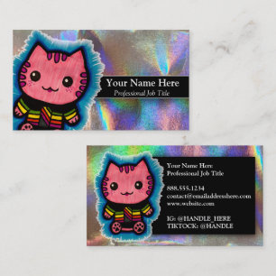 Pink Kitty Cat Nanny Teacher Pet Sitter Dog Walker Business Card