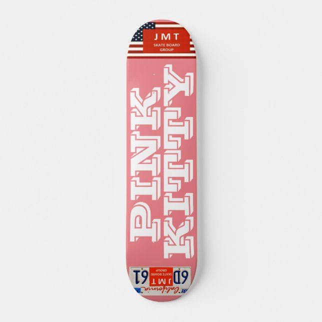 PINK KITTY Skateboard, 7¾" Deck Skateboard (Front)