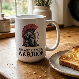 Pink Knight Breast Cancer Warrior Coffee Mug