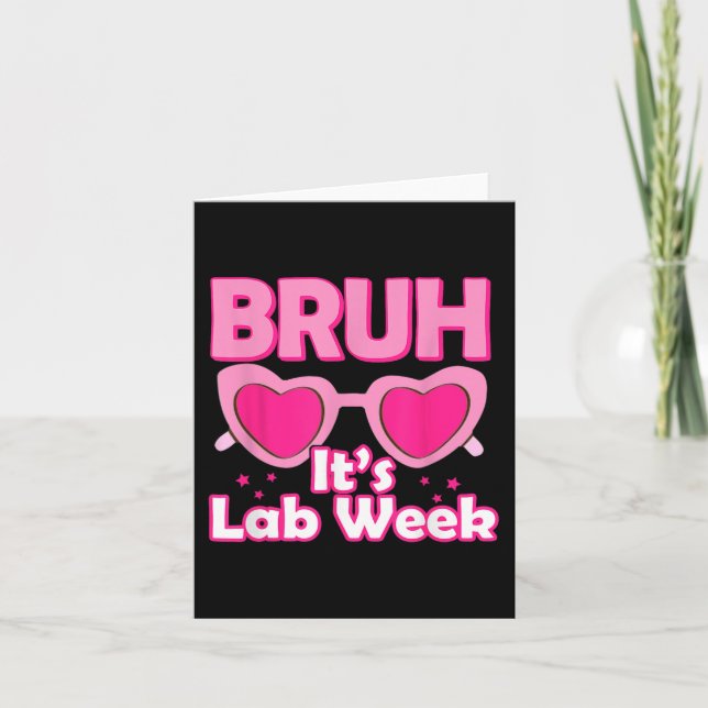 Pink Lab Week 2024 Medical Lab Science Lab Tech Te Card (Front)