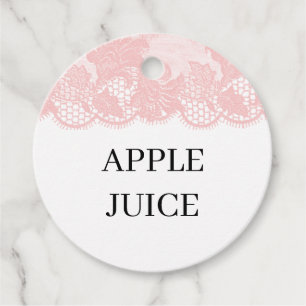 Pink Lace Bottle Tags