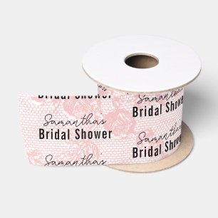 Pink Lace Bridal Shower  Satin Ribbon