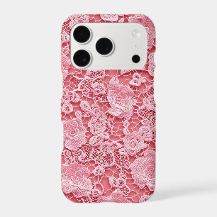 Pink Lace Texture iPhone Case Romantic Coquette