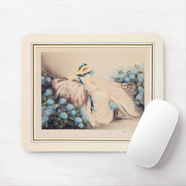 Pink Lady, 1933 by Louis Icart Mouse Pad (With Mouse)