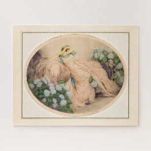 Pink Lady by Louis Icart Jigsaw Puzzle