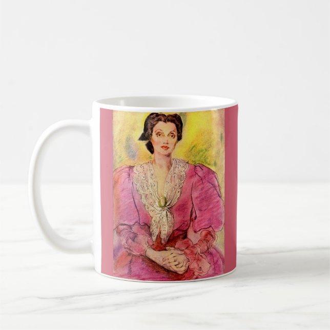 pink lady coffee mug (Left)
