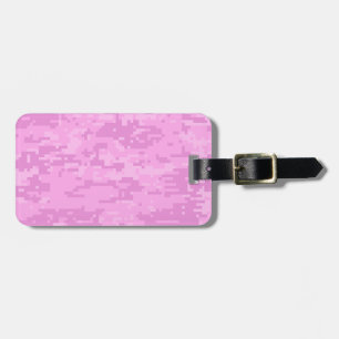 Pink Lady Digital Camo Pattern Luggage Tag
