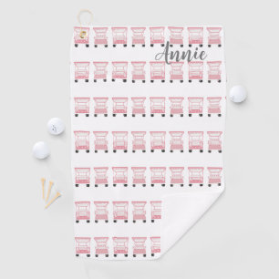 Pink Lady Golf Carts Personalized Towel